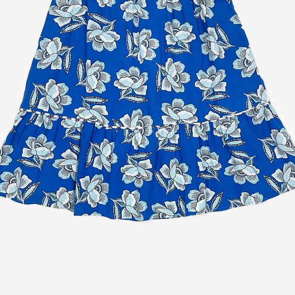 Maeve by Anthropologie Alyssa Midi Skirt Size 6 Blue Floral Boho Resort Summer - Picture 6 of 9